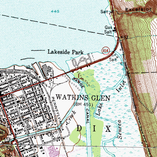 Topographic Map of Glen Harbor Marina, NY