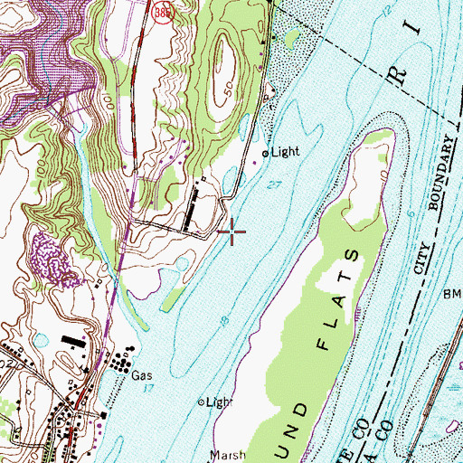 Topographic Map of Hagar's Harbor, NY