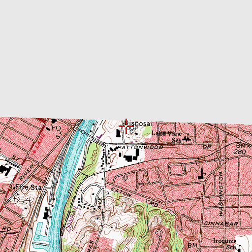 Topographic Map of Shumway Marine, NY