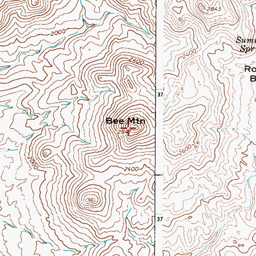 Topographic Map of Bee Mountain, AZ