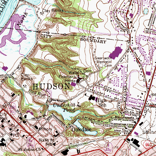 Topographic Map of American Museum of Firefighting, NY
