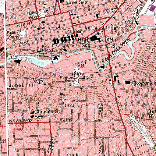 Topographic Map of Fenton History Center, NY