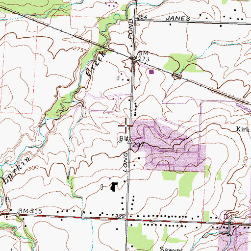 Topographic Map of Greece History Center and Museum, NY