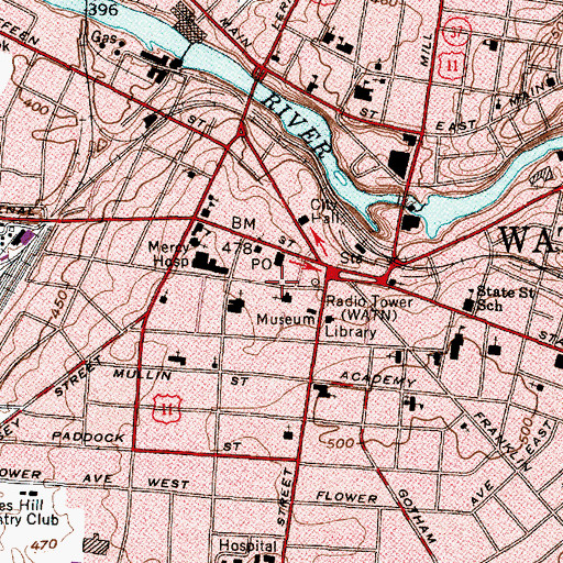 Topographic Map of Sci - Tech Center of Northern New York, NY