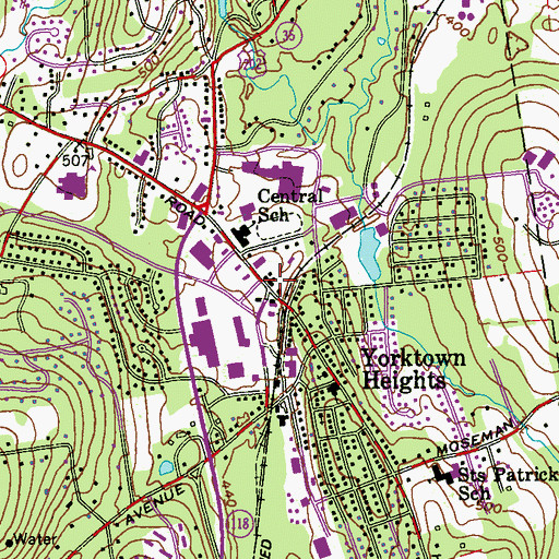 Topographic Map of Yorktown Museum, NY