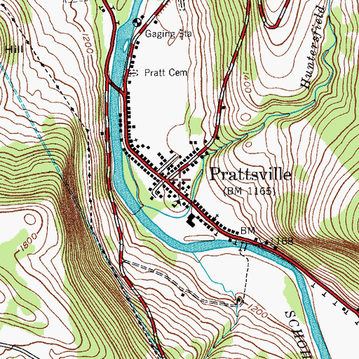 Topographic Map of Zadock Pratt Museum, NY
