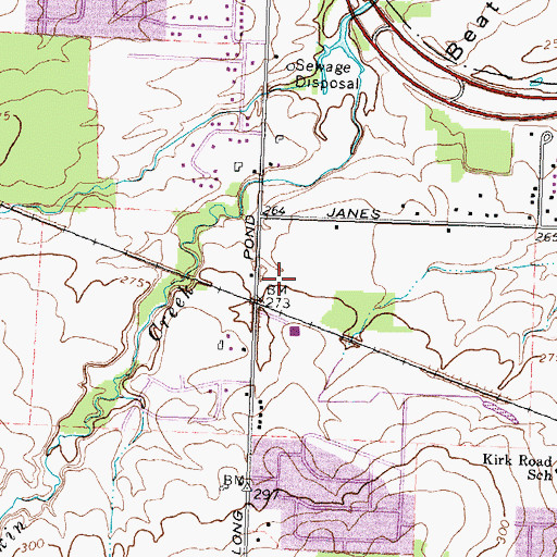 Topographic Map of Town of Greece Courthouse, NY