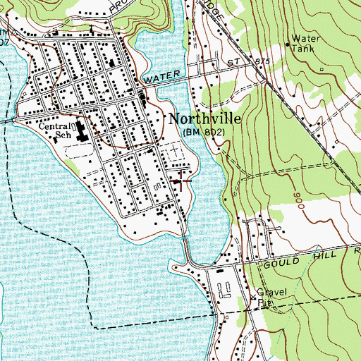 Topographic Map of Northampton Town Office, NY