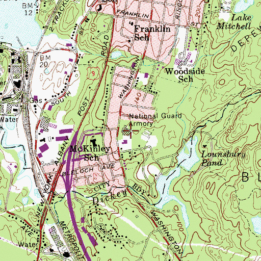 Topographic Map of Peekskill Armory, NY