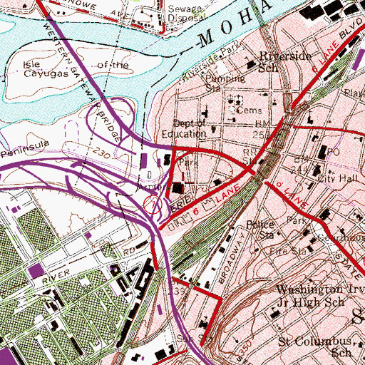 Topographic Map of Schenectady Armory (historical), NY