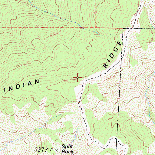 Topographic Map of Indian Ridge, CA