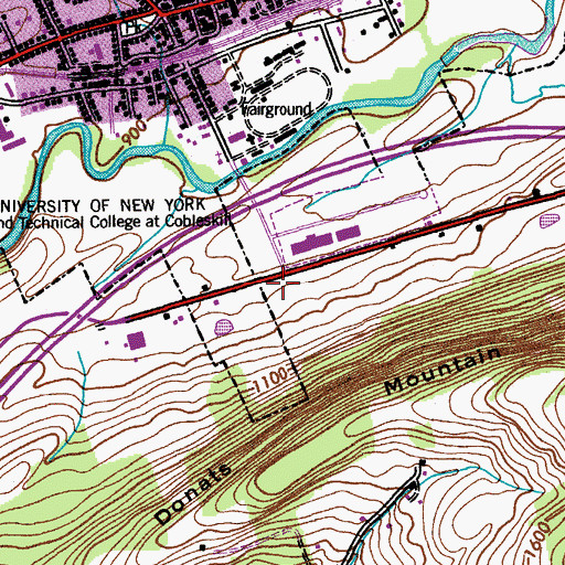 Topographic Map of Cobleskill Town Hall, NY