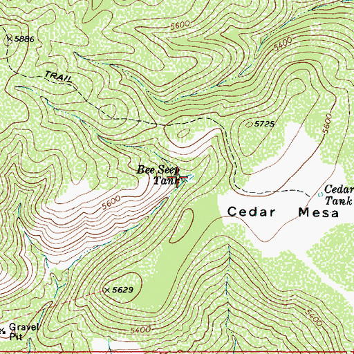 Topographic Map of Bee Seep Tank, AZ