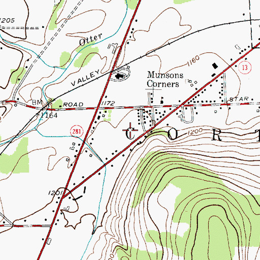 Topographic Map of Cortlandville Town Hall, NY