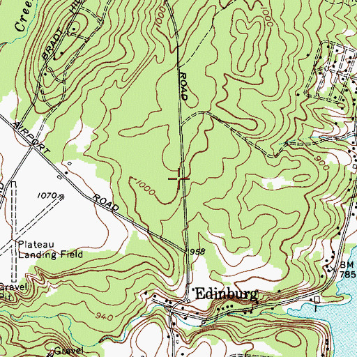 Topographic Map of Edinburg Town Hall, NY