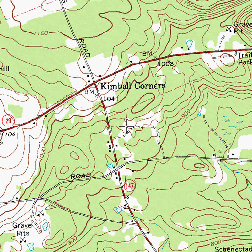 Topographic Map of Galway Town Hall, NY