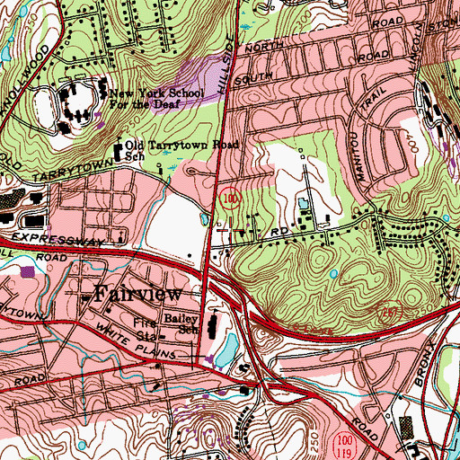 Topographic Map of Greenburgh Town Hall, NY