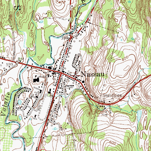 Topographic Map of Nassau Town Hall, NY