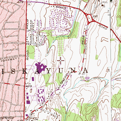 Topographic Map of Niskayuna Town Hall, NY