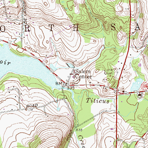 Topographic Map of North Salem Town Hall, NY