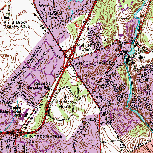Topographic Map of Rye Brook Village Hall, NY