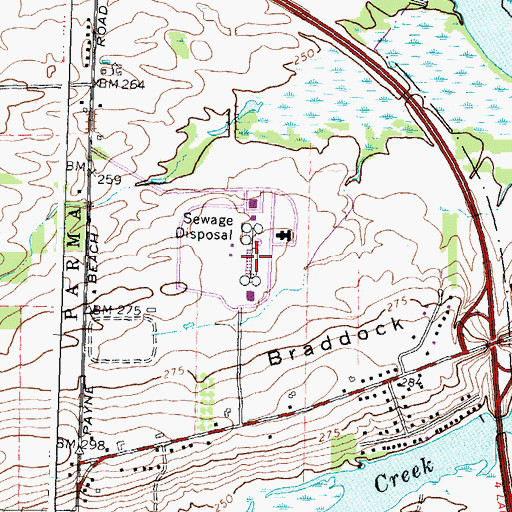 Topographic Map of Northwest Quadrant Treatment Facility, NY