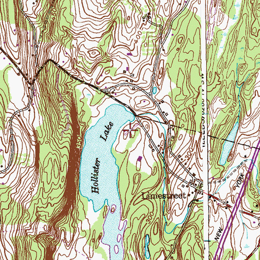 Topographic Map of Athens Village Water Treatment Plant, NY