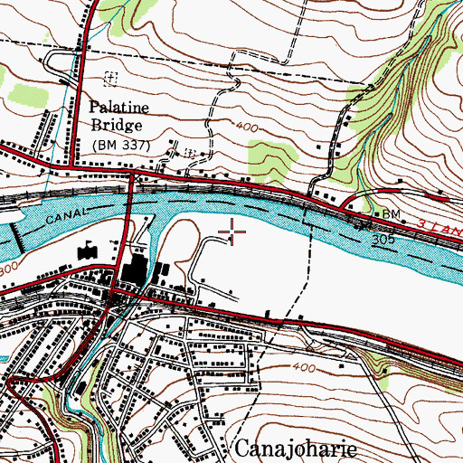 Topographic Map of Canajoharie Village Wastewater Treatment Plant, NY