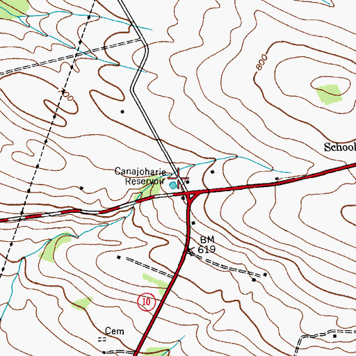 Topographic Map of Canajoharie Village Water Filtration Plant, NY