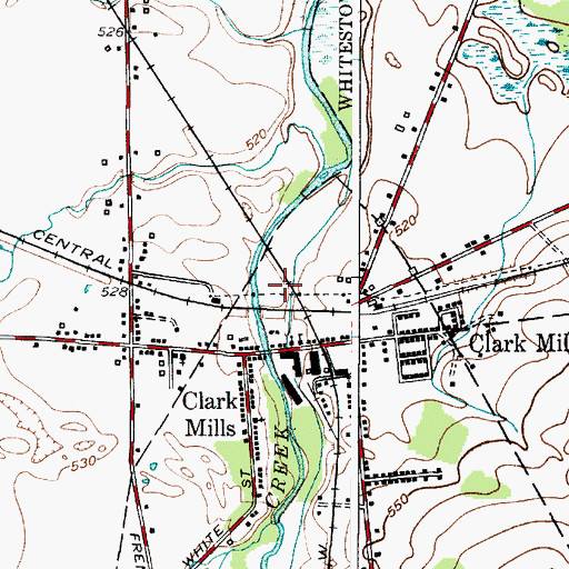 Topographic Map of Clark Mills Sewer District Wastewater Treatment Plant, NY