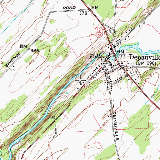 Topographic Map of Depauville Sewage Treatment Plant, NY