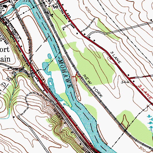 Topographic Map of Montgomery County Sewer District 1 Sewage Treatment Plant, NY