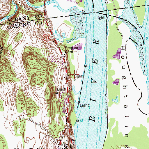 Topographic Map of New Baltimore Town Sewer Treatment Plant, NY