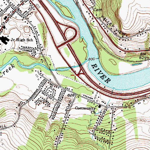 Topographic Map of Owego Water Pollution Control Point Number 2, NY