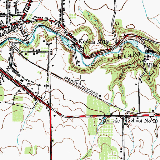 Topographic Map of Penn Yan Village Sewage Treatment Plant, NY
