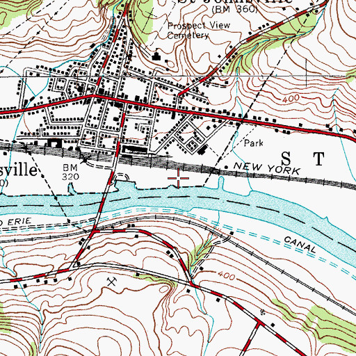 Topographic Map of Saint Johnsville Village Wastewater Treatment Plant, NY