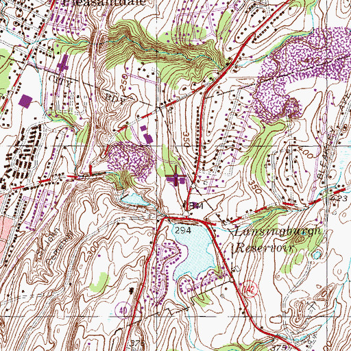 Topographic Map of Troy Water Filtration Plant, NY