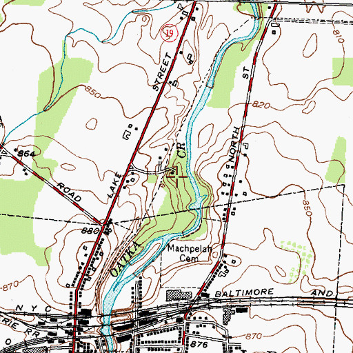 Topographic Map of Village of Le Roy Sewage Treatment Plant, NY