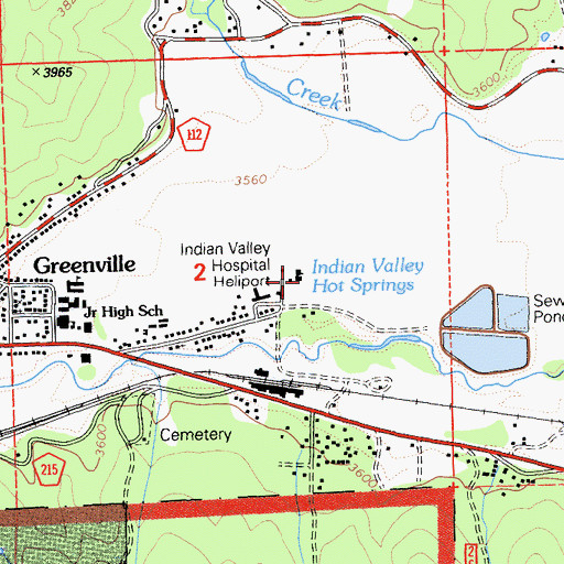 Topographic Map of Indian Valley Hot Springs, CA