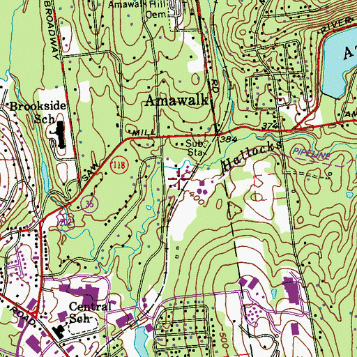 Topographic Map of Yorktown Heights Sewer District Wastewater Treatment Plant, NY