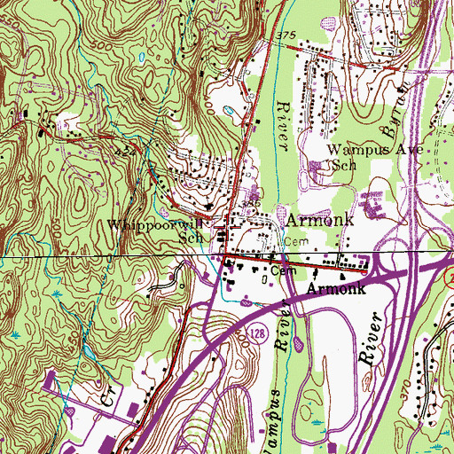 Topographic Map of Armonk Post Office, NY