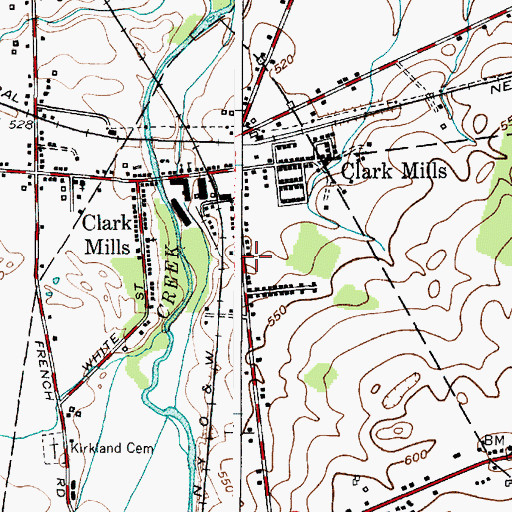 Topographic Map of Clark Mills Post Office, NY