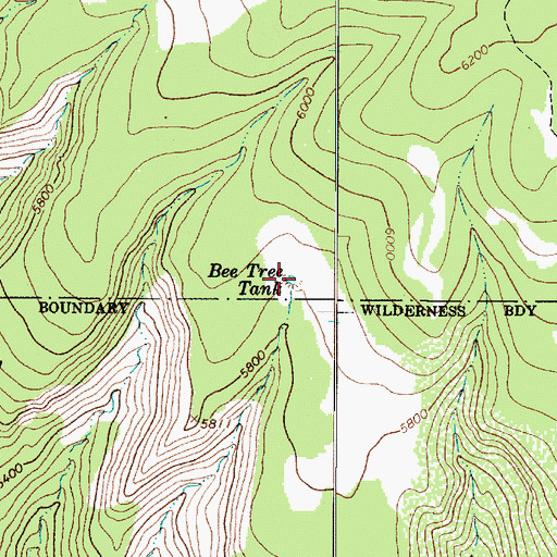 Topographic Map of Bee Tree Tank, AZ