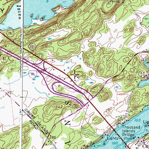 Topographic Map of Fineview Post Office, NY