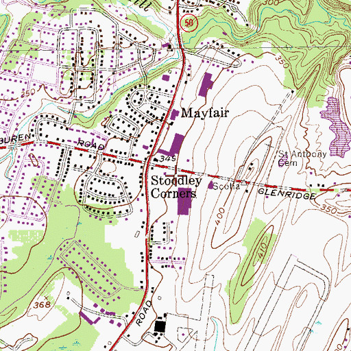 Topographic Map of Glenville Post Office, NY