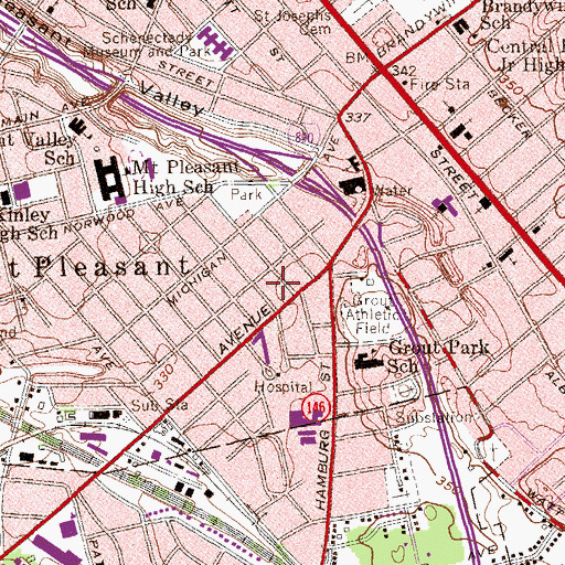 Topographic Map of Heritage Post Office, NY