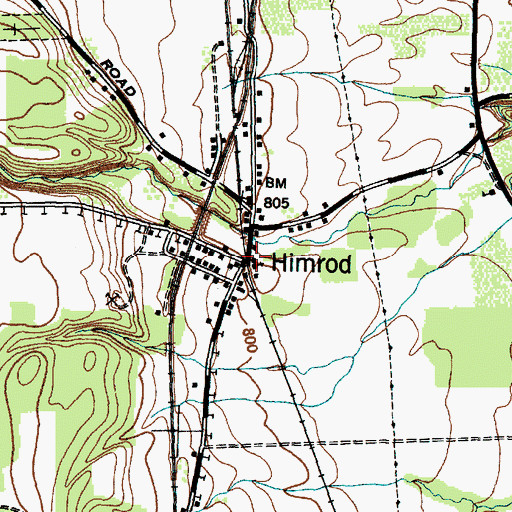 Topographic Map of Himrod Post Office, NY