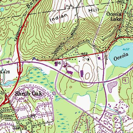 Topographic Map of Jefferson Valley Post Office, NY