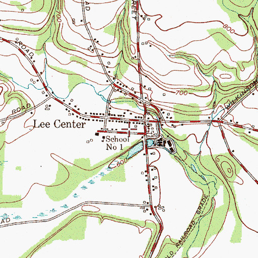 Topographic Map of Lee Center Post Office, NY