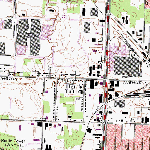 Topographic Map of Lexington Rochester Post Office, NY